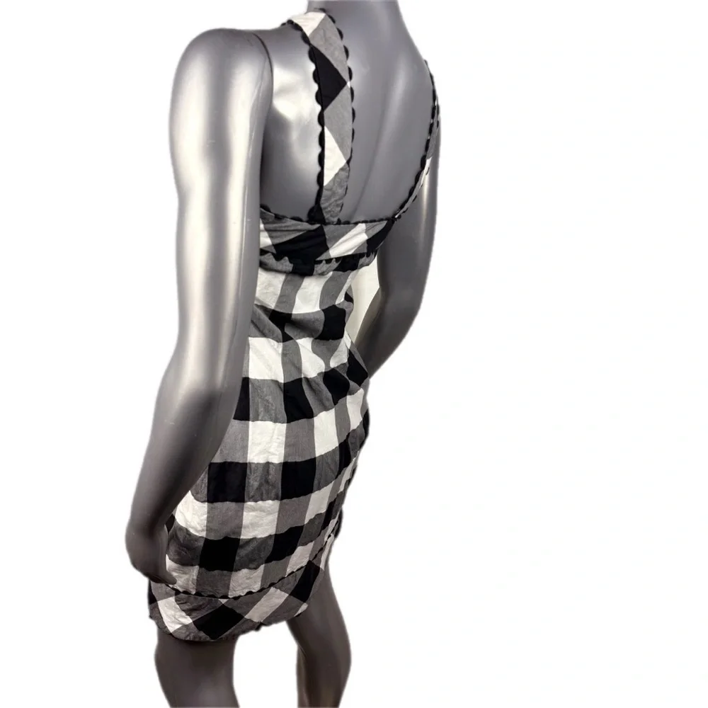 Vintage Sara Campbell Black and White Checkered Dress - Picture 8 of 14